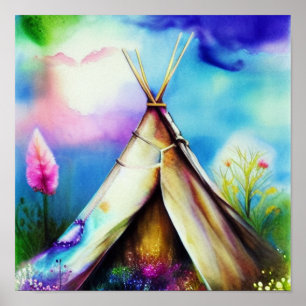 arte de tinta y agua de tipi