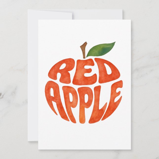 Arte de tipografía de Apple rojo, Apple (Anverso)