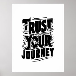 Arte de Tipografía Vertical Confía en tu Viaje