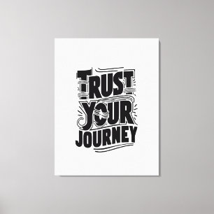 Arte de Tipografía Vertical Confía en tu Viaje
