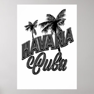 Arte de tipografía vintage de La Habana Cuba.