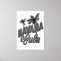 Arte de tipografía vintage de La Habana Cuba.