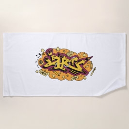 arte de toalla de playa graffiti