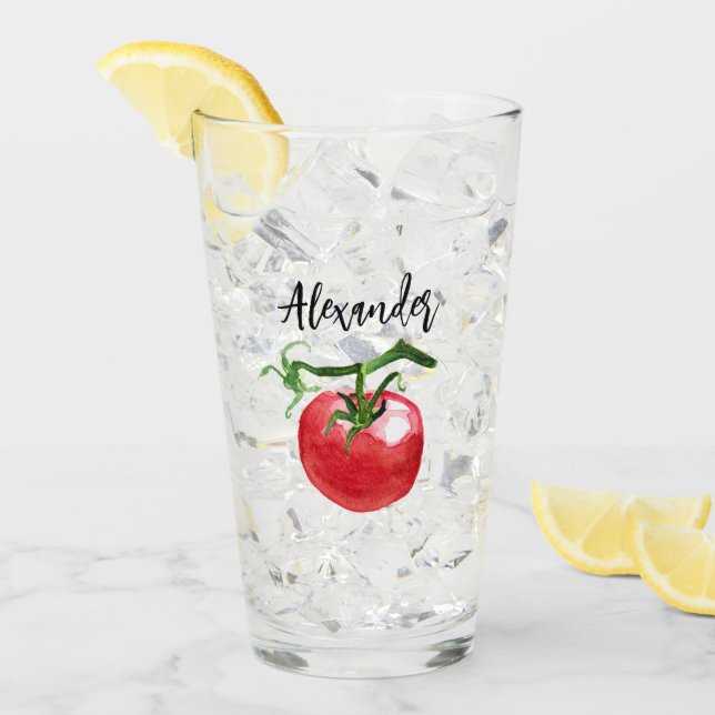 Arte de tomate acuarela (Anverso (hielo))