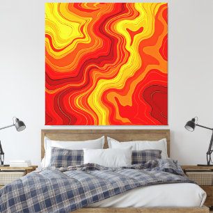 Arte de Topografía Abstracta Ardiente