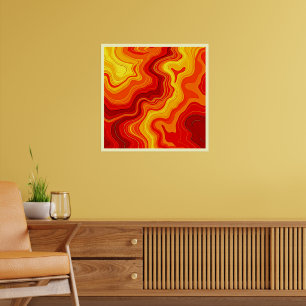 Arte de Topografía Abstracta Ardiente