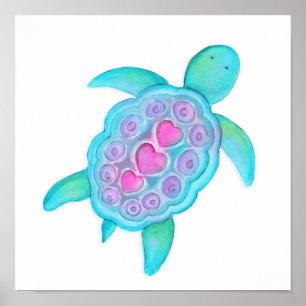 Arte de tortuga caprichosa y linda para niños / gu
