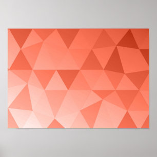 Arte de triángulo abstracto - Tonos rojos