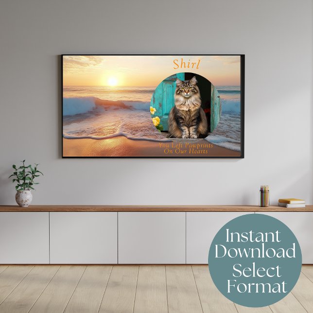 Arte de TV personalizado para memorial de gato de  (Subido por el creador)