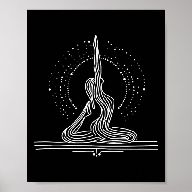 Arte de una línea de Yoga Flow (Frente)