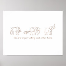 Arte de una sola línea - elefante