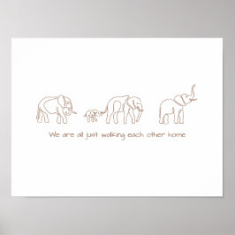 Arte de una sola línea - elefante