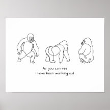 Arte de una sola línea - gorila