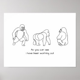 Arte de una sola línea - gorila