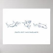 Arte de una sola línea - tiburón