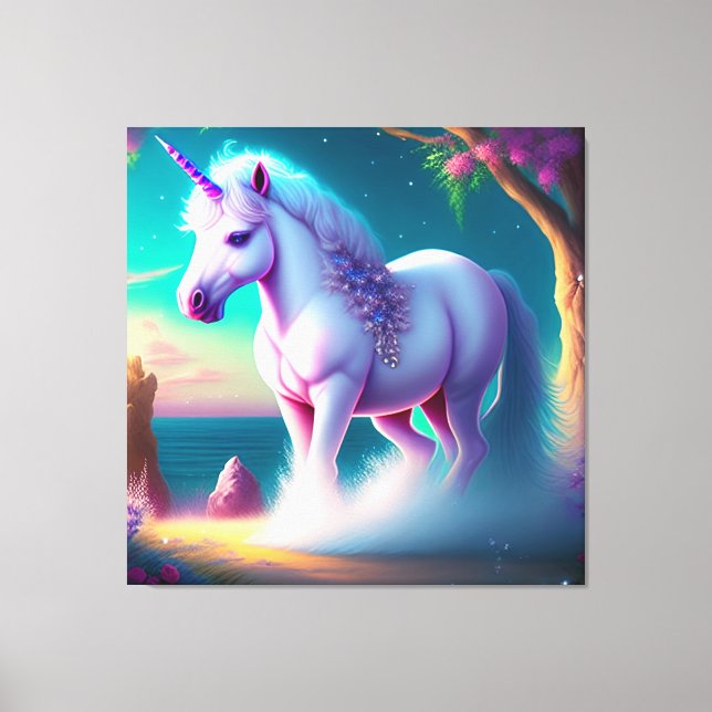 Arte de Unicornio en el Bosque  (Anverso)