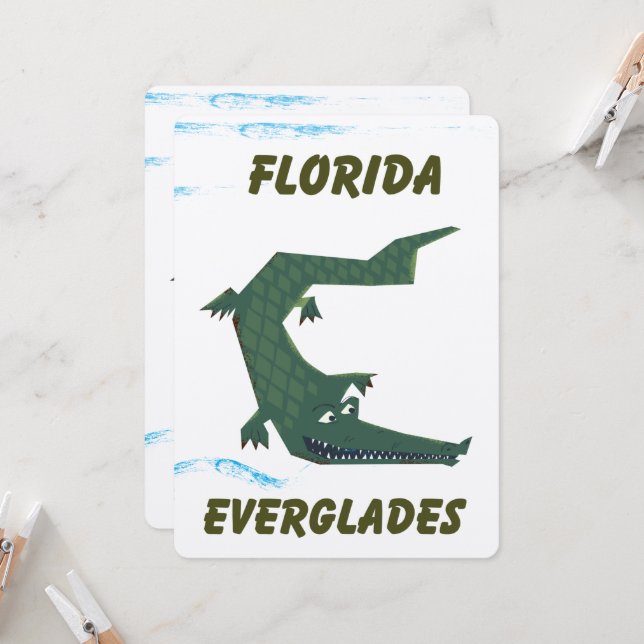 Arte de vacaciones de caimanes de los Everglades d (Anverso/Reverso In Situ)