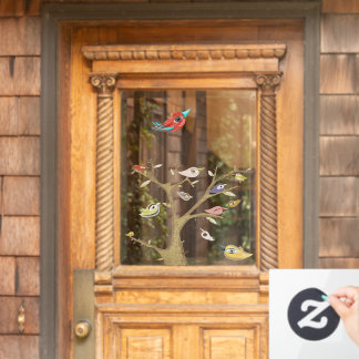 arte de ventana con calcomanía de transparencia de