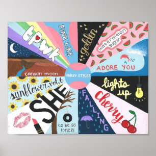 Arte de ventilador inspirado en línea fina