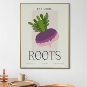 Arte de Verduras de Raíz de Cocina Moderna Minimal