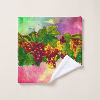 Arte de Veronica Grapes Dish Rag Cloth Toque
