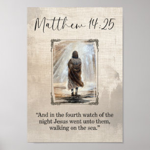 Arte de versículo bíblico Mateo 14:25, Moderno Neu