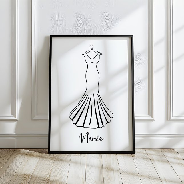 Arte de vestido de novia francés caprichoso dibuja (Subido por el creador)