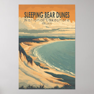 Arte de viaje a Sleeping Bear Dunes National Lakes