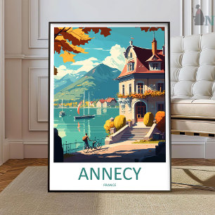 Arte de viaje de Annecy para pared Colgante de par