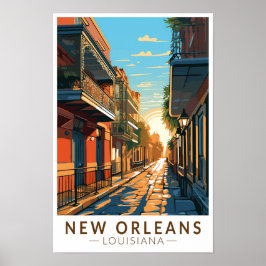 Arte de viaje del Barrio Francés de Nueva Orleans 