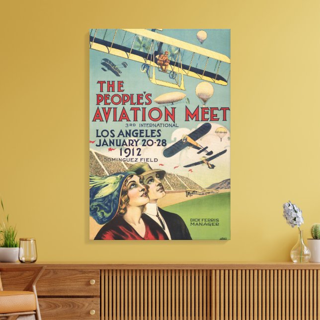 Arte de viaje del espectáculo aéreo retro 1912 de  (Insitu (Sala de estar))