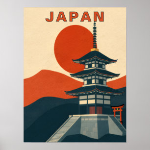 Arte de viaje del templo pagoda de Japón