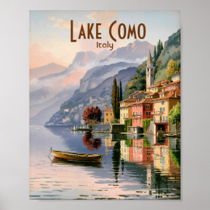 Arte de viaje en acuarela personalizado del lago C