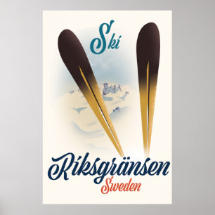 Arte de viaje en esquí Riksgränsen Suecia