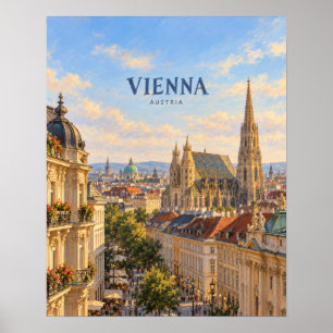 Arte de viaje pictórico de Viena