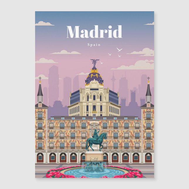 Arte de viaje Viajar a Madrid España (Anverso)