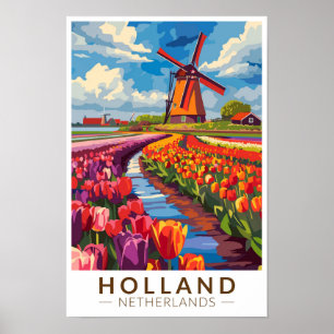 Arte de viaje vintage de Holanda