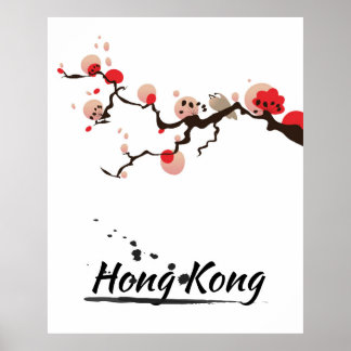 Arte de viaje vintage de Hong Kong