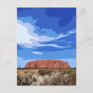 Arte de viaje vintage Uluru Australia Postal