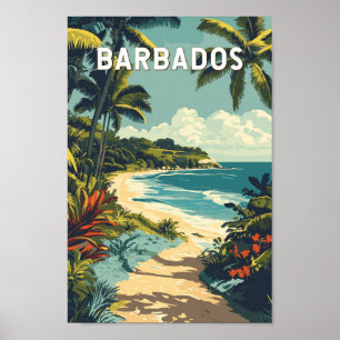 Arte de viajes de Ilustracion de Barbados