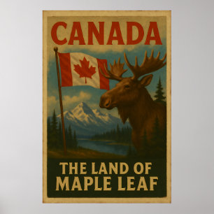Arte de viajes de vintage de Canadá