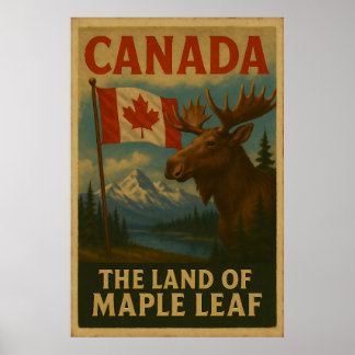 Arte de viajes de vintage de Canadá
