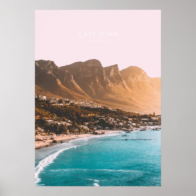 Arte de viajes en Ciudad del Cabo, Sudáfrica (Frente)