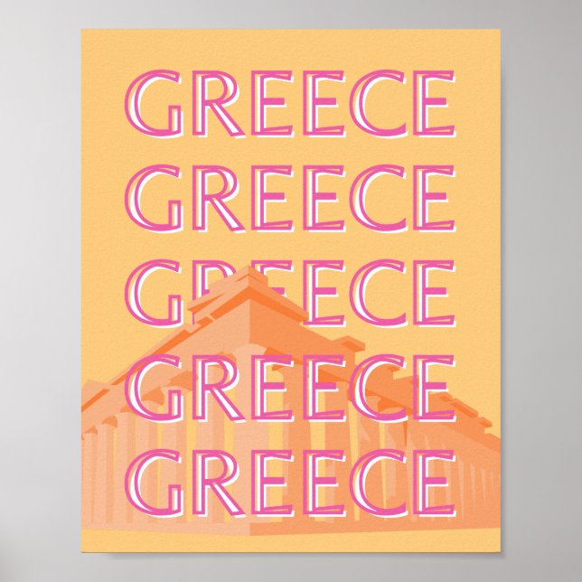 Arte de viajes en Grecia, arte de viajes en verano (Frente)