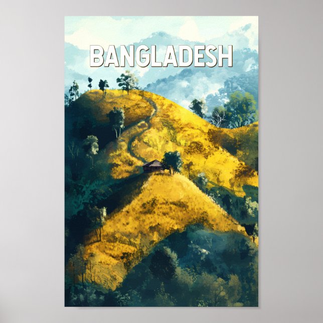 Arte de viajes en Ilustracion de Bangladesh (Frente)