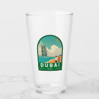 Arte de viajes retro de Emiratos Árabes Unidos