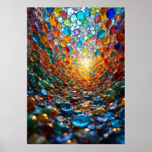 Arte de vidrio en mosaico vibrante y brillante