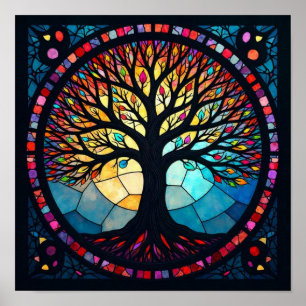 Arte de Vidrio Teñido, Vidrio Teñido del Árbol de
