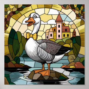 Arte de Vidrio Teñido, Vidrio Teñido Silly Goose