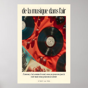 Arte de vinilo con cita francesa Impresión artísti
